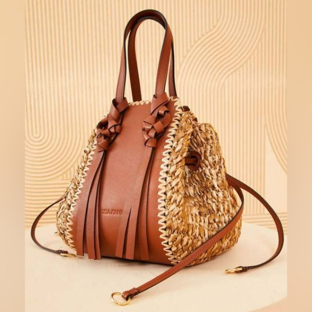 Ulla Johnson Gio Crossbody Raffia Bag